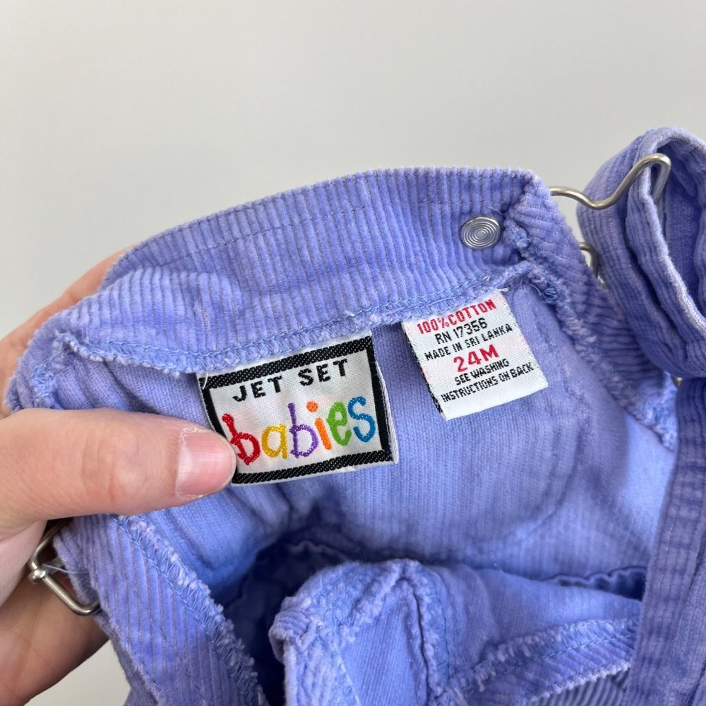 Vintage Jet Set Babies Purple Corduroy Overalls 24 Months - Picture 6 of 9